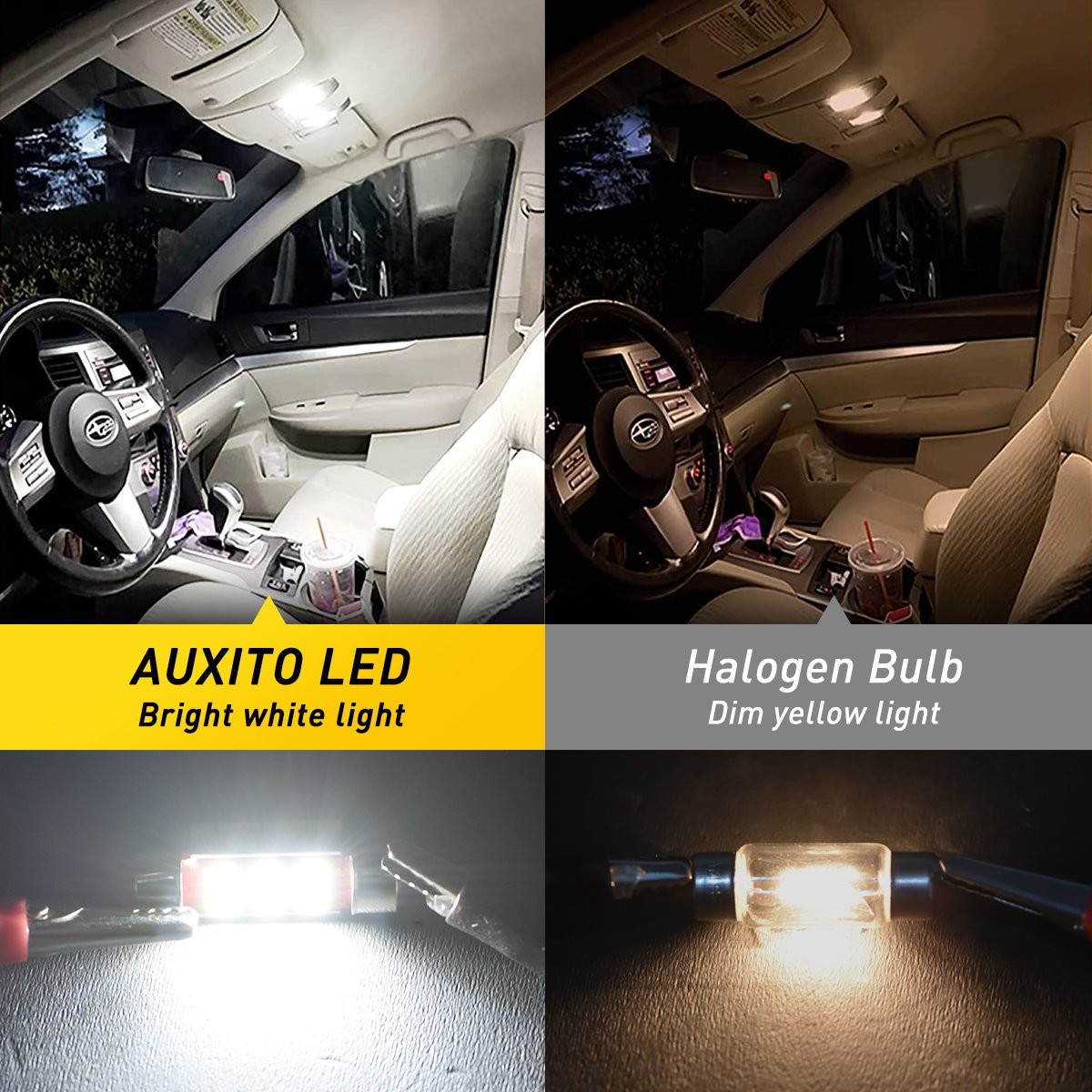 2-20X FESTOON LED INTERIOR DOME MAP LIGHT GLOBE BULB 12V CAR 4WD CSP 31MM 12SMD