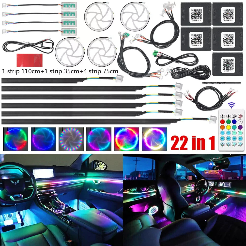18 in 1 Dream Car Interior Ambient Lighting Neon LED Bead Symphony Dream Music
