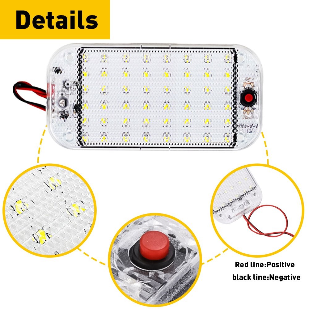 4Pcs 12V 60LED RV Ceiling Dome Light RV Interior Lighting for Car Trailer Truck