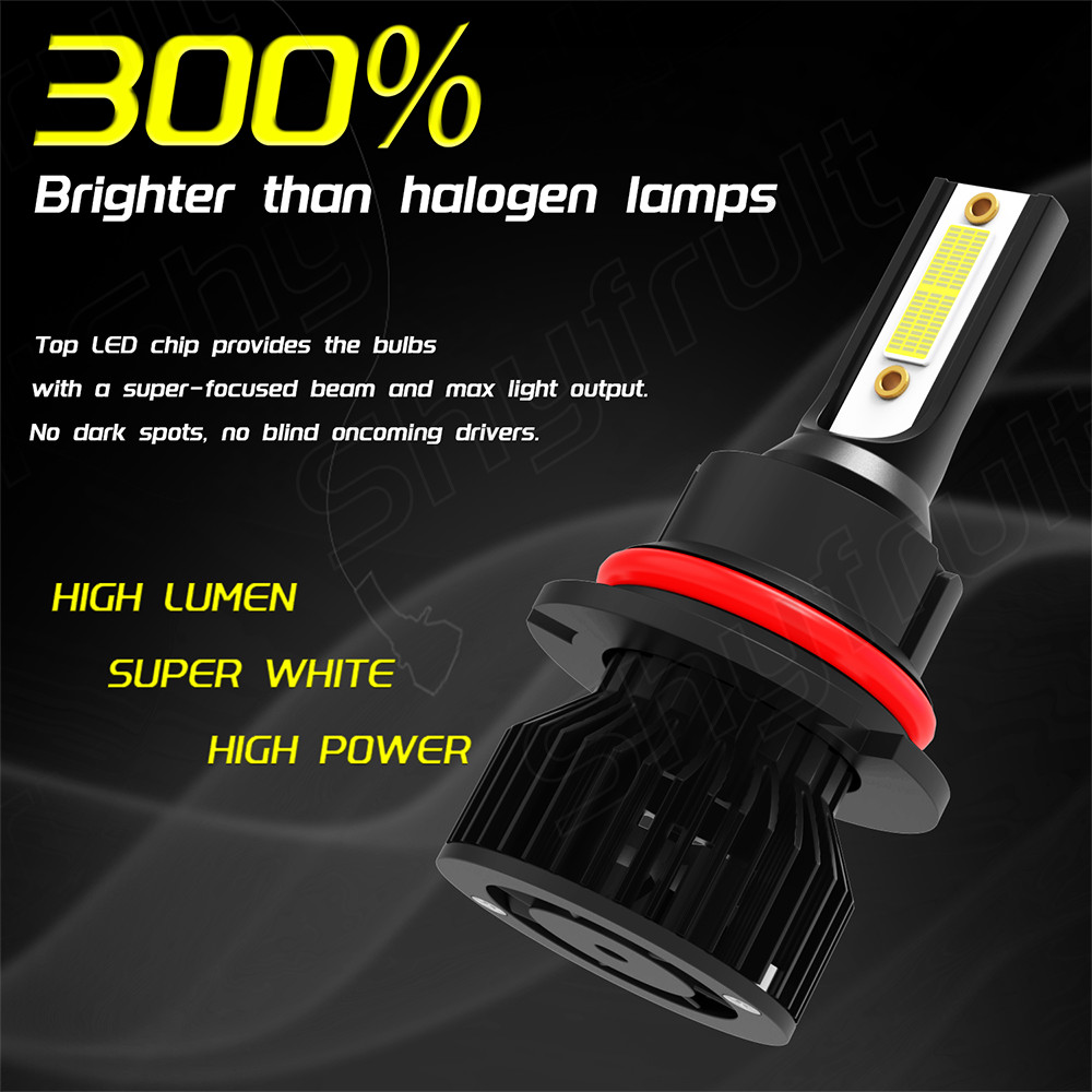NEW 120W AuureLamp 9007 H10 HB3 CSP LED Headlight Light Kit 6000K White