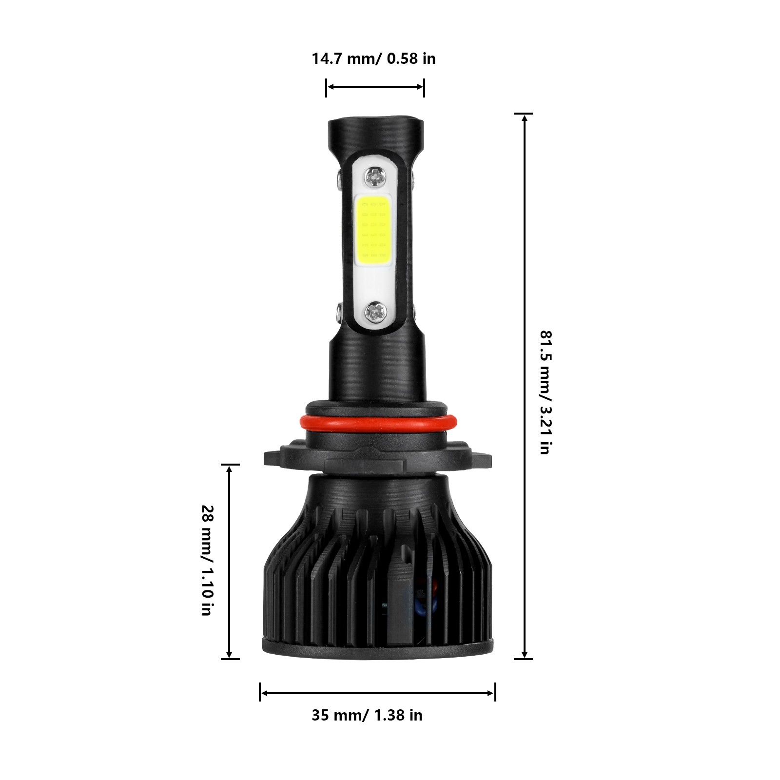 4/6 Sides 9012 HIR2 LED Headlight Bulbs Kit High Low Beam Super Bright White 2X