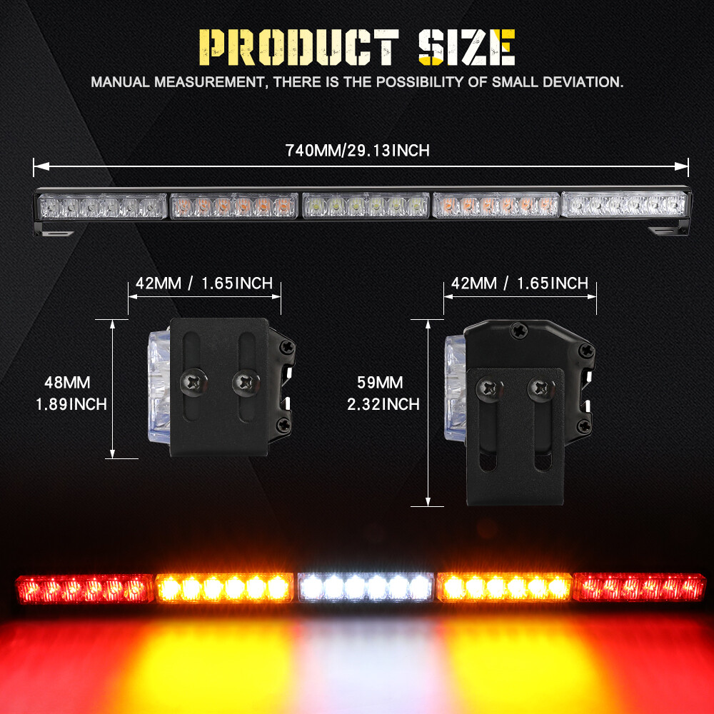 COLIGHT 30 Inch Rear Chase LED Light Bar w/ Brake Running For Yamaha YXZ1000R