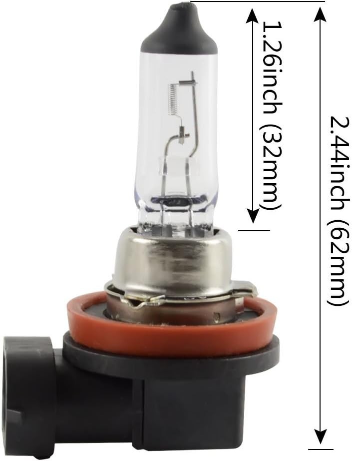H11 Halogen Headlight Bulb – DC 12V 55W Low Beam for Fog Light DRL Replacemen…