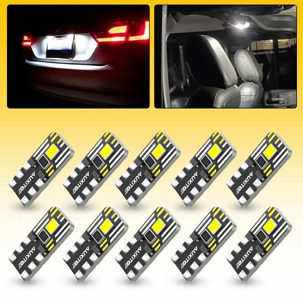 AUXITO T10 194 168 2825 W5W 2-LED License Plate Inside Map Trunk lamp 200LM A