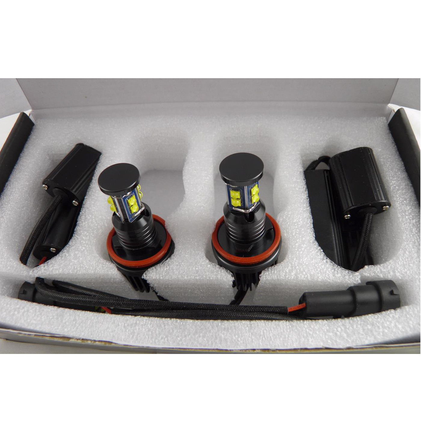 2Pcs 160W H8 LED Angel Eyes Halo Ring Bulbs For BMW E90 E92 E93 E60 E61 X5 X6 Z4