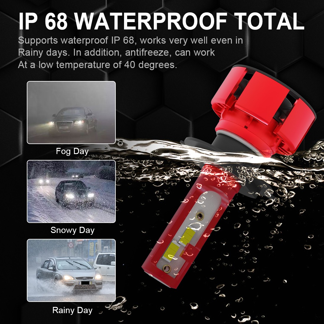 Pair H4 9003 HB2 LED Headlight Bulbs Kit High&Low Beam Super Bright 6000K White