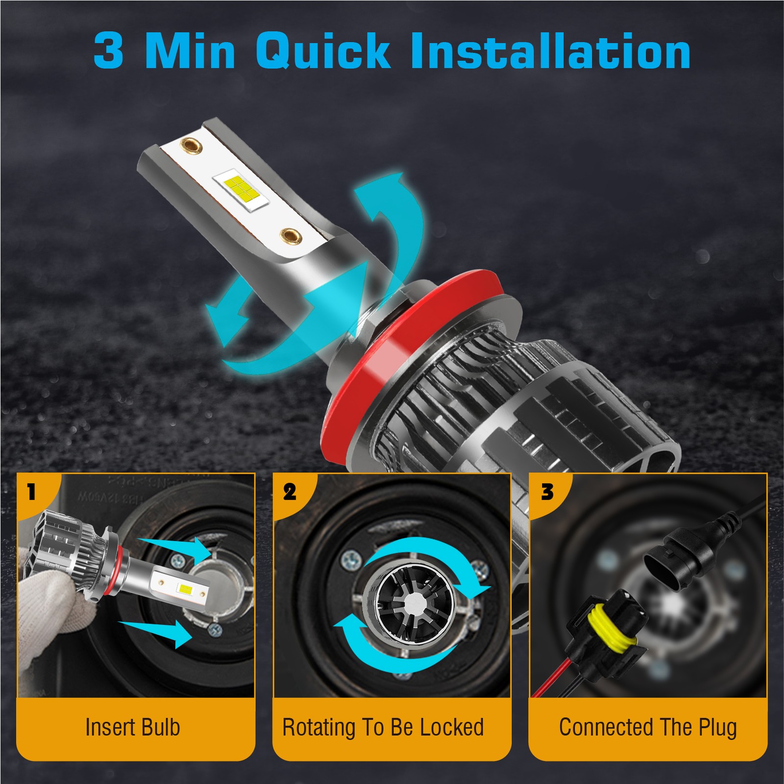 For Nissan Kicks 2017-2020 2Pcs LED Headlights Bulbs High/Low Beam Lamp