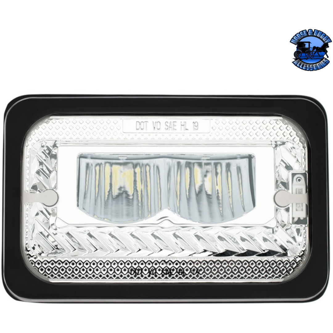 ULTRALIT – HEATED 4″ X 6″ LED HEADLIGHT WITH GLASS LENS & ALUMINUM HOUSING (Choo