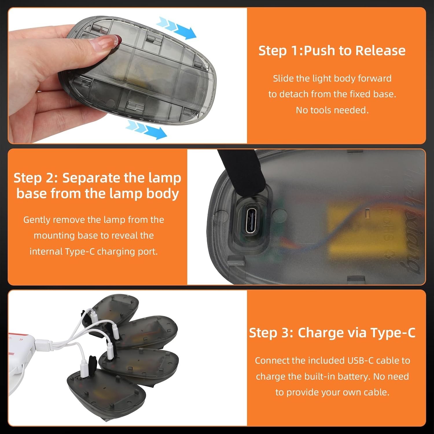 Wireless Solar Cab Lights, 5 Pc, RGB 8-Color, No Drill Roof Marker Lights