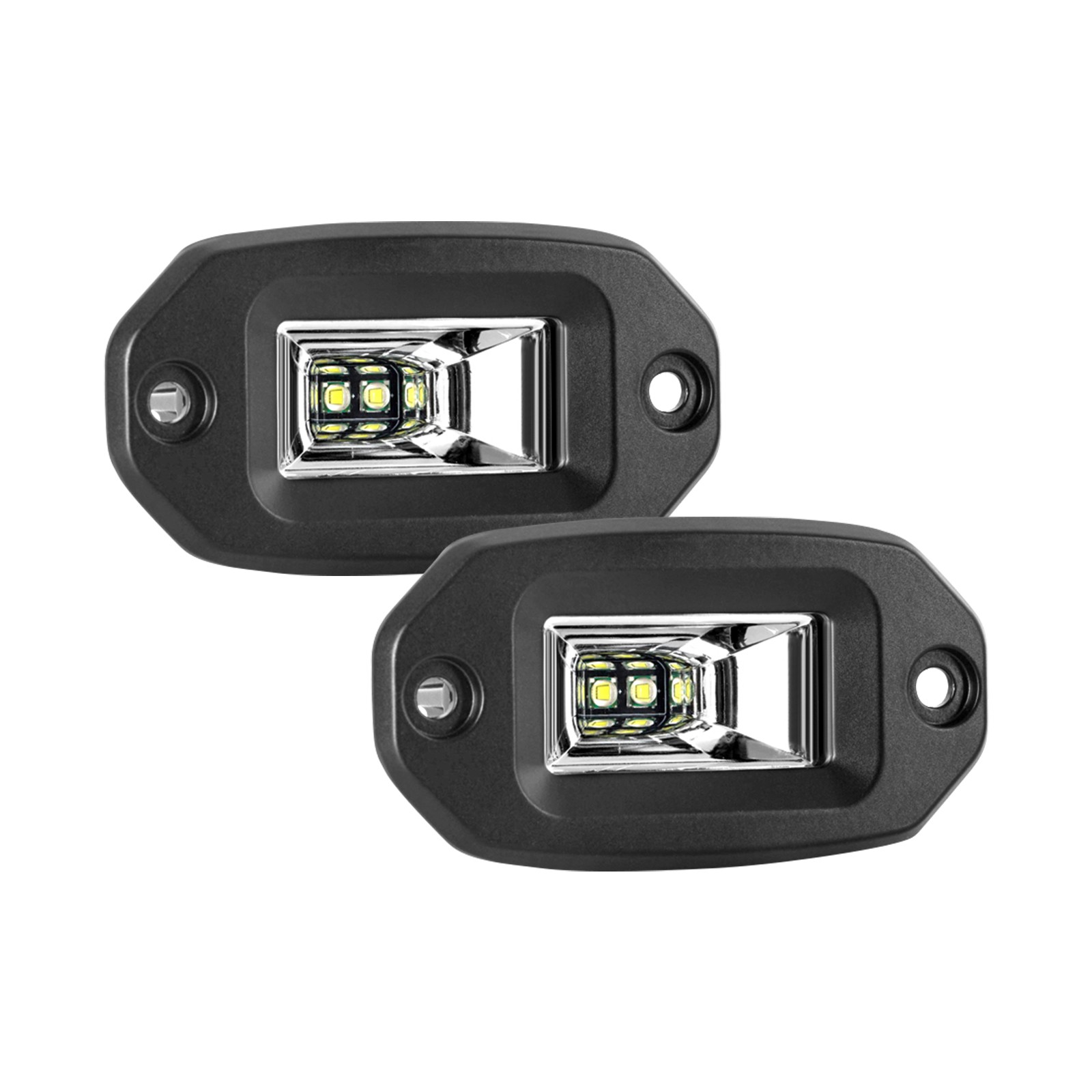 4″ Flush Mount LED Pods Work Light Bar Flood Driving Reverse Off Road UTE 12V
