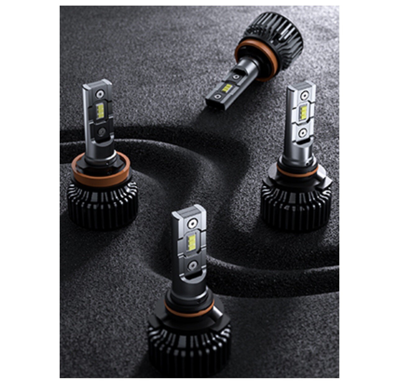 Rindor H11/H9/H8 Low Beam 9005/HB3 High Beam LED Headlight Bulb Combo Kit 4 Pack
