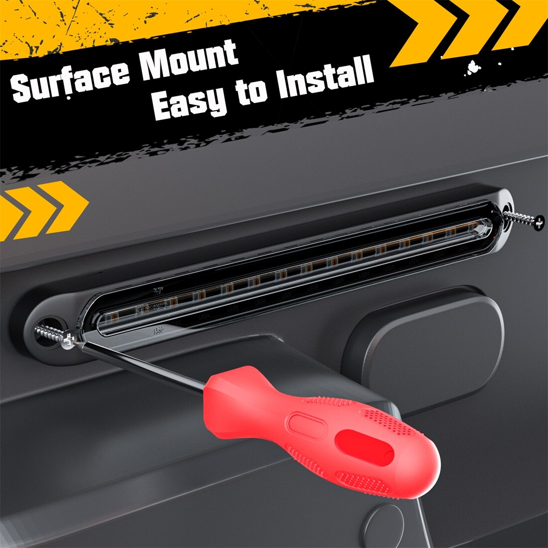 10″ LED Truck Trailer Light Bar 3-in-1 Sequential Turn Signal Brake Tail Lights