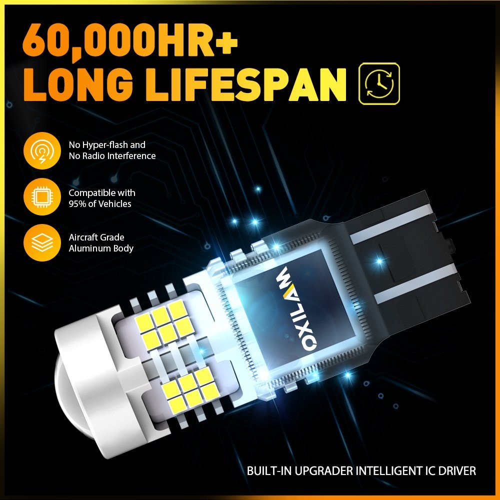 7443 7444 Led Turn Signal Light Bulbs Anti Hyper Flash Super Bright White 2-10X