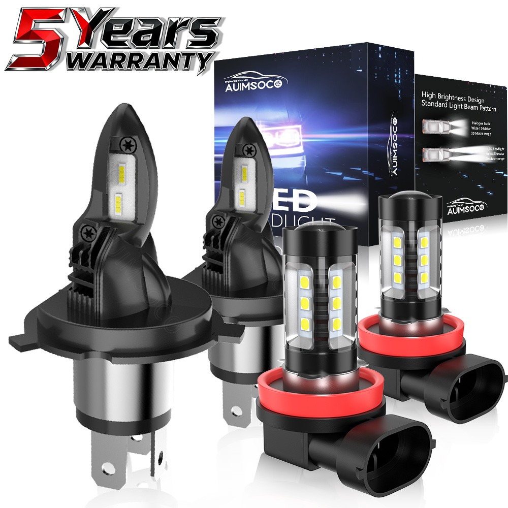 For Western Star 4900EX 2020 9003 LED High Low Beam H11 Fog Light Bulbs Set