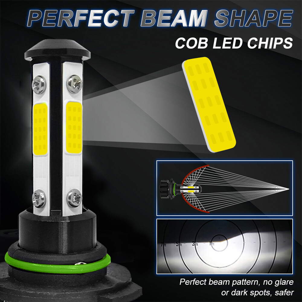 Combo 9005 9006 White 6000K 60000LM LED Headlight Kit Bulb High Low Beam QQ47