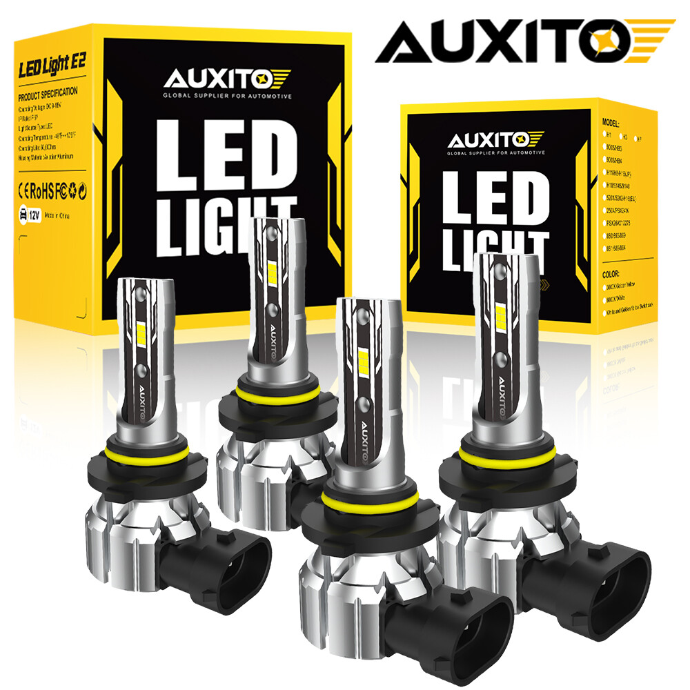 AUXITO 9005+9006 Combo LED Headlight 200W 60000LM High/Low Beam 6500K Bulbs Kit