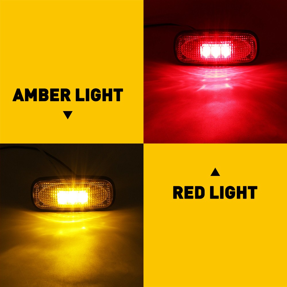 For 03-18 Dodge Ram 2500 Dually 3500 Bed LED Fender Side Marker Light Smoked 4PC