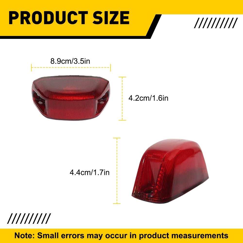 5-50 Red Rear Top Cab Roof light Housings For 2014-2023 Dodge RAM Promaster 1500