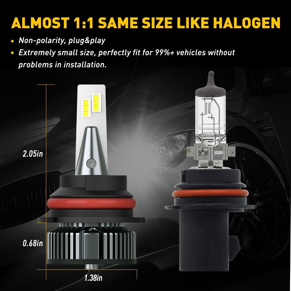 Super Bright 9007 LED HB5 Headlight Bulb High Low Beam 6500K White 1-10Set