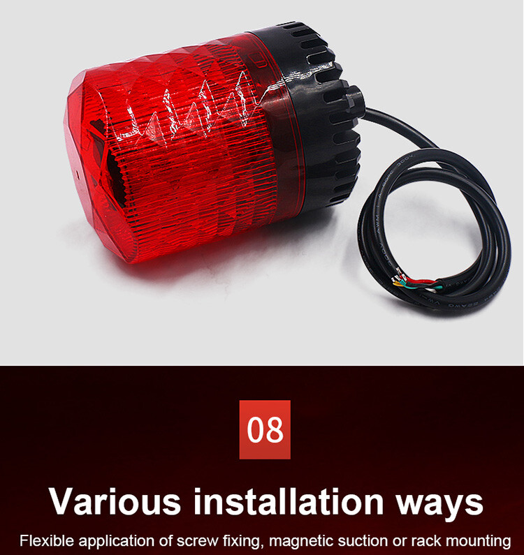 sound alarm led warning beacon flashing light emergency car alarm AC220V、DC9-30V
