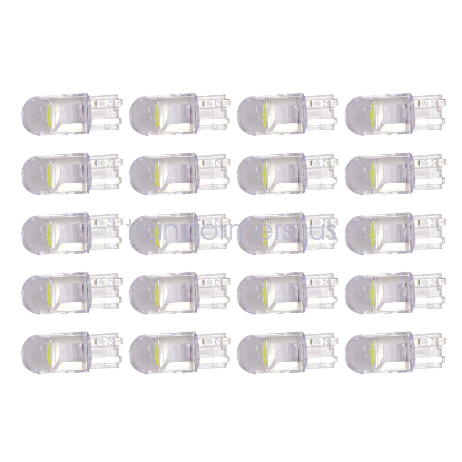 20Pc White T10 194 168 W5W 2825 LED License Plate Interior Light Bulb 6000K