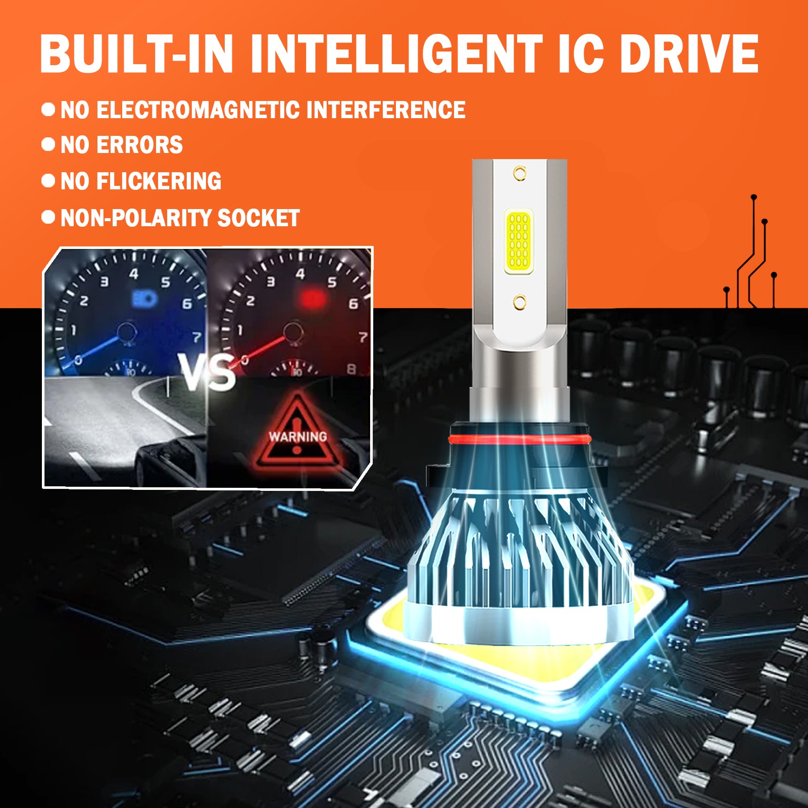 Combo 9005+H11 LED Headlight Super Bright Bulbs White 720000LM High/Low Beam Kit
