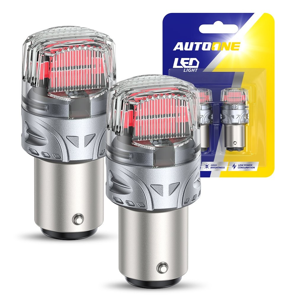 2X 1157 2357 BAY15D Stop 7528 LED Tail Brake Light Super Bright Red Lamp BRS EV