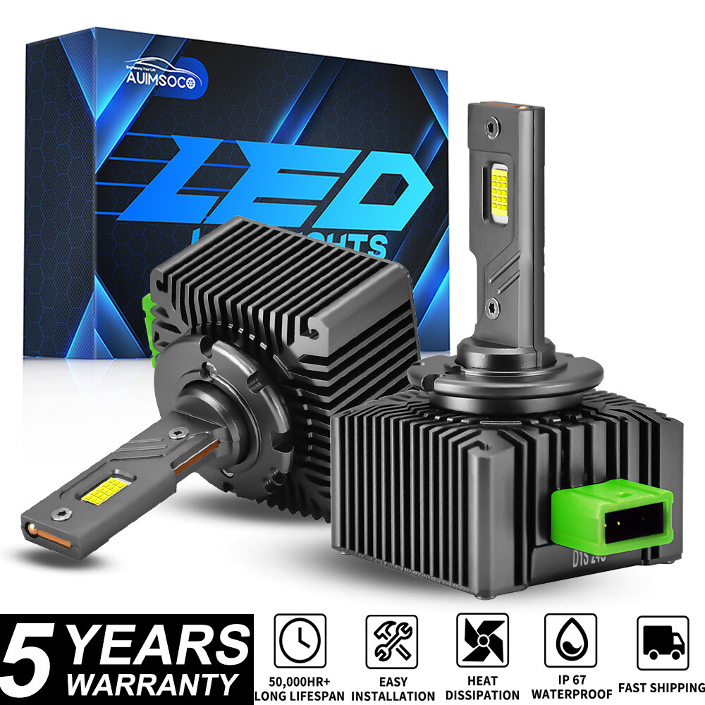 D3S D3R LED Headlight Super Bright Bulbs Kit 10000K White 330000LM High/Low Beam