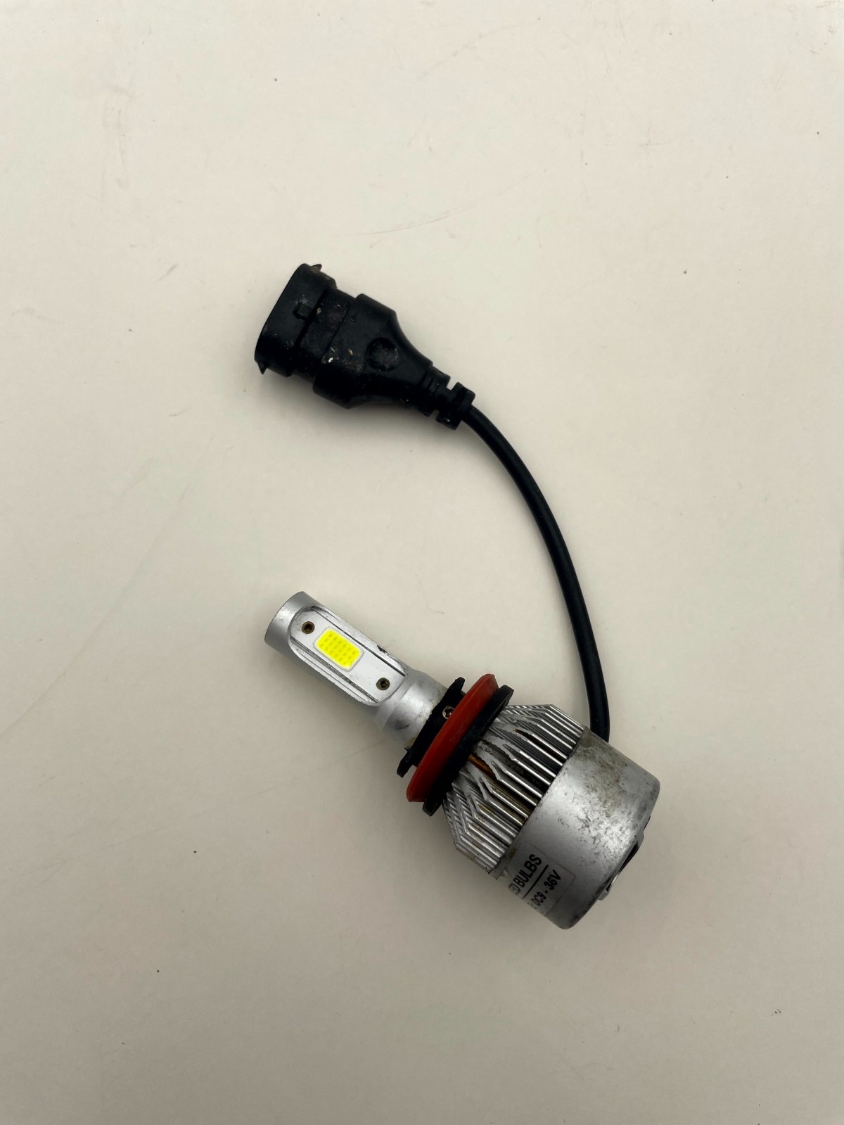 Universal Car Headlight LED Bulbs Lime Green Aluminum Housing Long-Lasting 36V