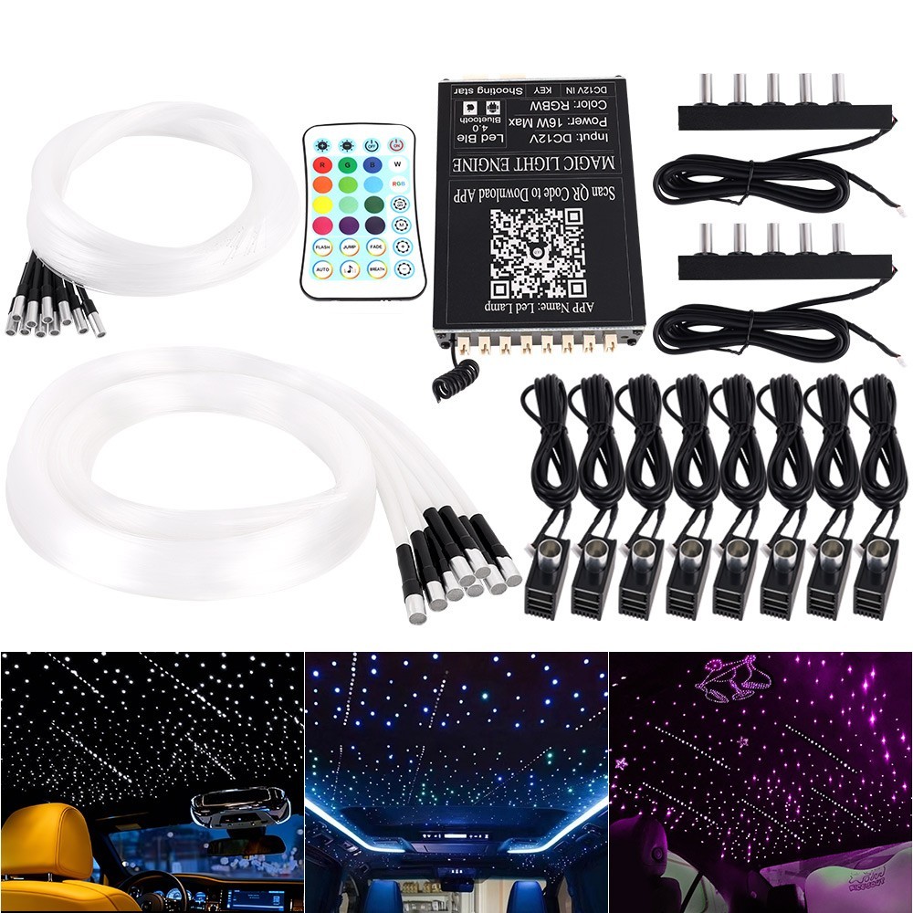 1000PC Car Home Headliner Star Light Kit Roof Twinkle Ceiling Lights Fiber Optic