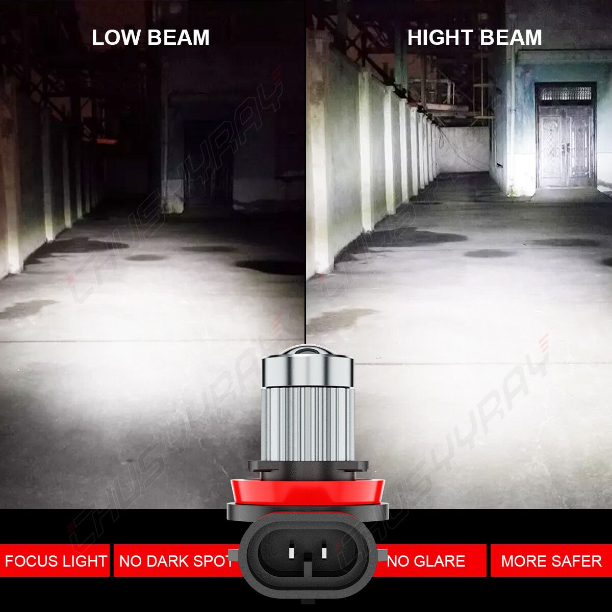 For Toyota Camry 2007-2014 2PCS H11 Fog Light Bulbs Kit White Foglight 6000K