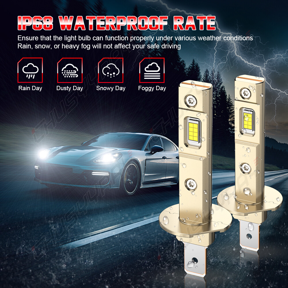 H1 Combo 400W 60000LM LED Headlight High Low Beam Kit Bulbs White 6000K 2X