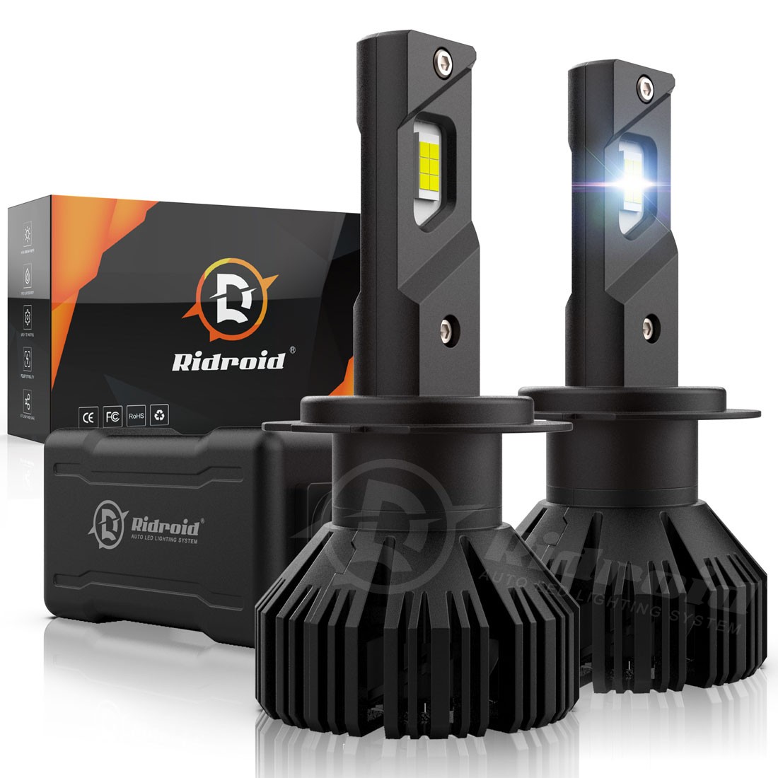 CANBUS H7 LED Headlight Bulbs Super Bright High/Low Beam 30000LM 6500K White