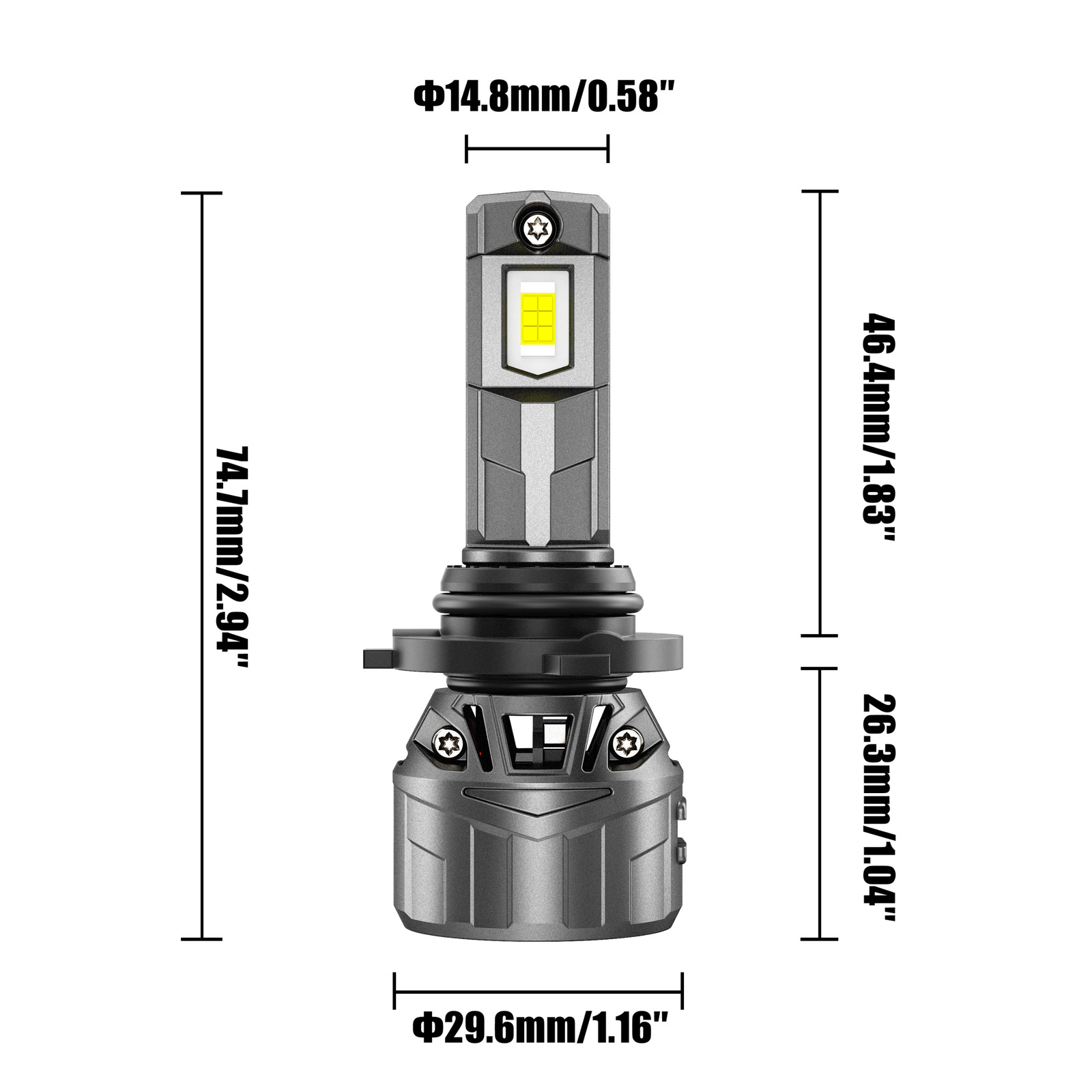 AUXBEAM Canbus 9006 HB4 LED Headlights Low Beam Bulbs 100W Brighter 6500K White