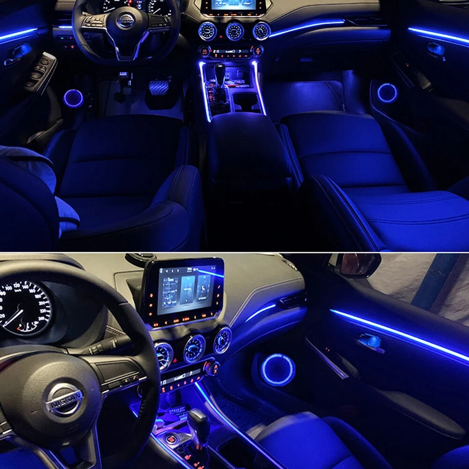 LED Car Interior Strip Light Atmosphere APP-Control Ambient Light 22 IN 1 Kit US