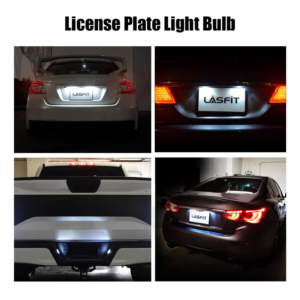 30x LED License Plate Interior Light Bulb T10 194 168 W5W 2825 White 6000K