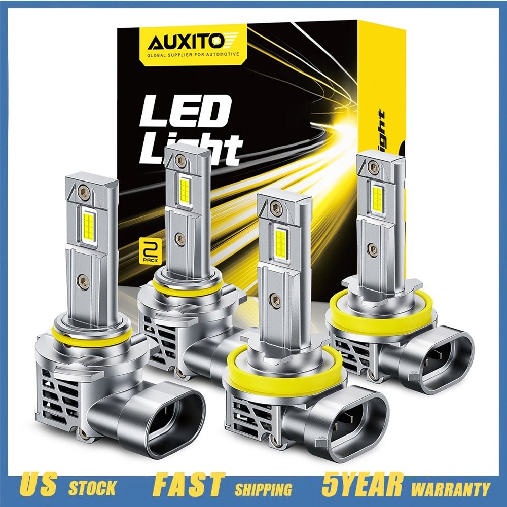 AUXITO 9005+H11 LED Headlight 120W 80000LM High/Low Beam 6500K Bulbs Kit 4-40X
