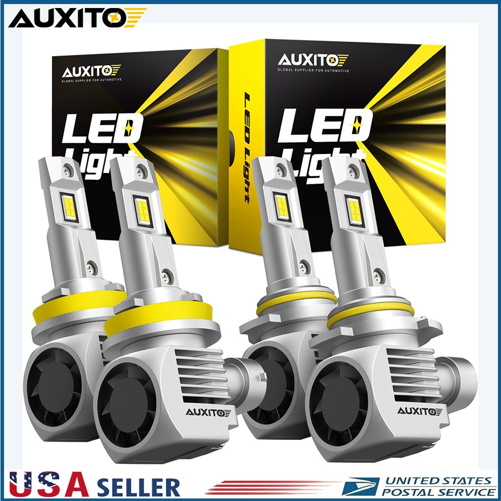 4/8X 9005+H11 LED Headlight Combo High Low Beam Bulbs Super White Bright Lamps