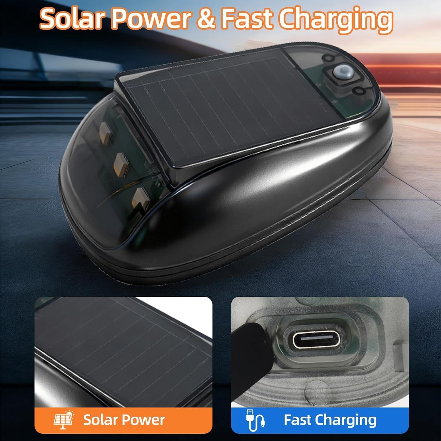 Wireless Solar Cab Lights, 5 Pc, RGB 8-Color, No Drill Roof Marker Lights