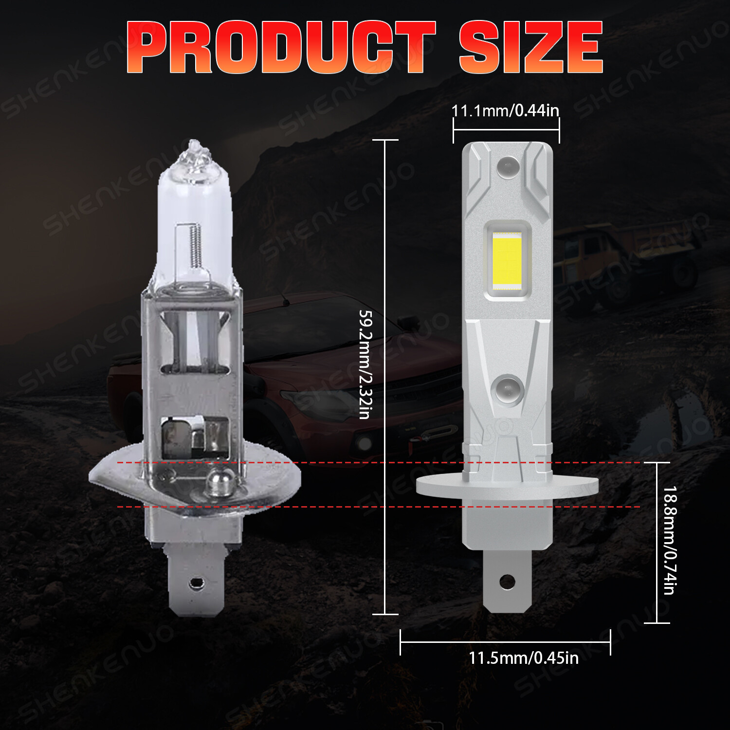 For Ford Focus 2012-2018 3570 CSP LED Headlight H1 Bulbs Kit High Beam White