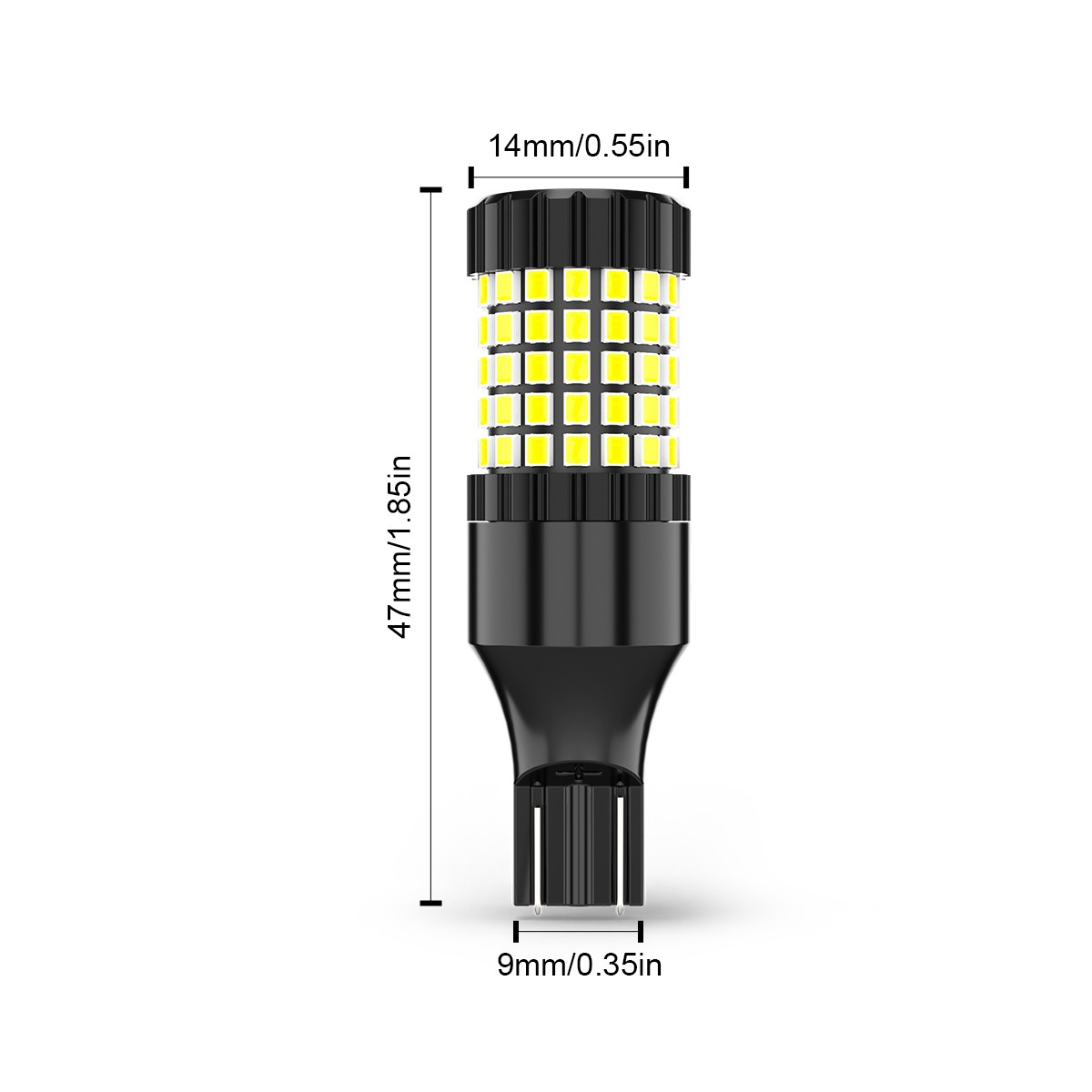 2x CHUSYYRAY 921 912 LED Reverse Back up Light Bulb 2400LM 6000K Super White T15