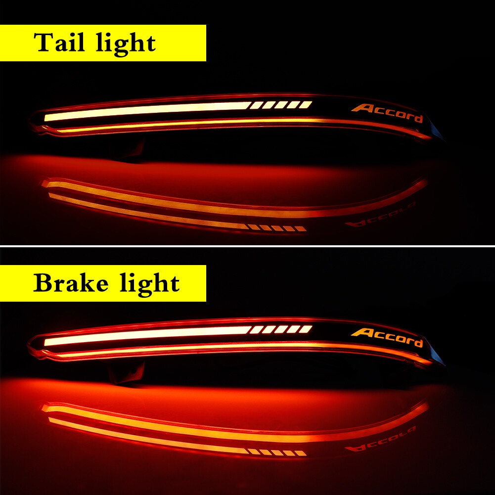 LED Reflector Tail Light for Honda Accord 2018 2019-2022 Rear Bumper Lamp Red