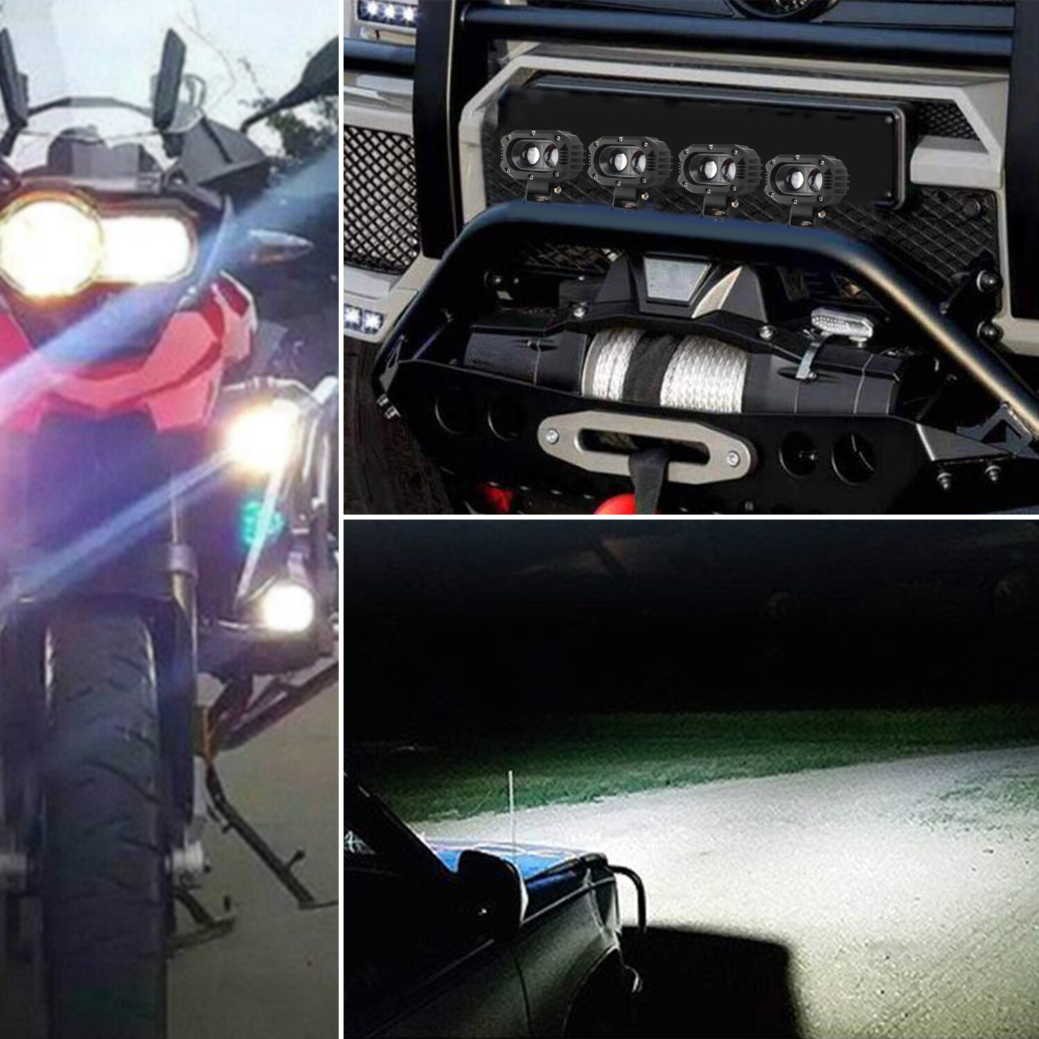 4inch 720W LED Work Light Car Spot Bar Off road Fog Lamp 4WD UTE ATV SUV Truck
