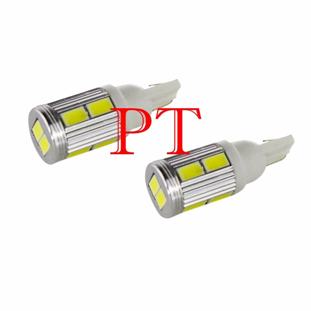 2 Pcs White 10-5730-Smd Car Led Signal Front Side Marker Light 2825 T10 194 168