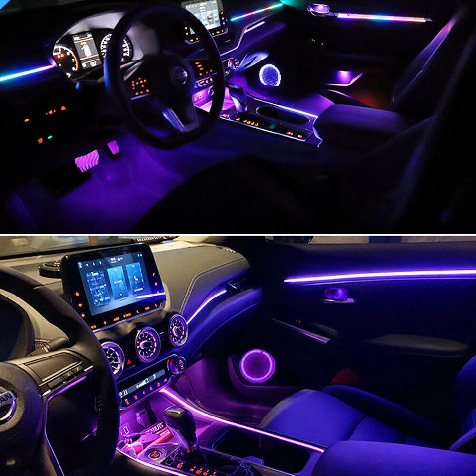 LED Car Interior Strip Light Atmosphere APP-Control Ambient Light 22 IN 1 Kit US