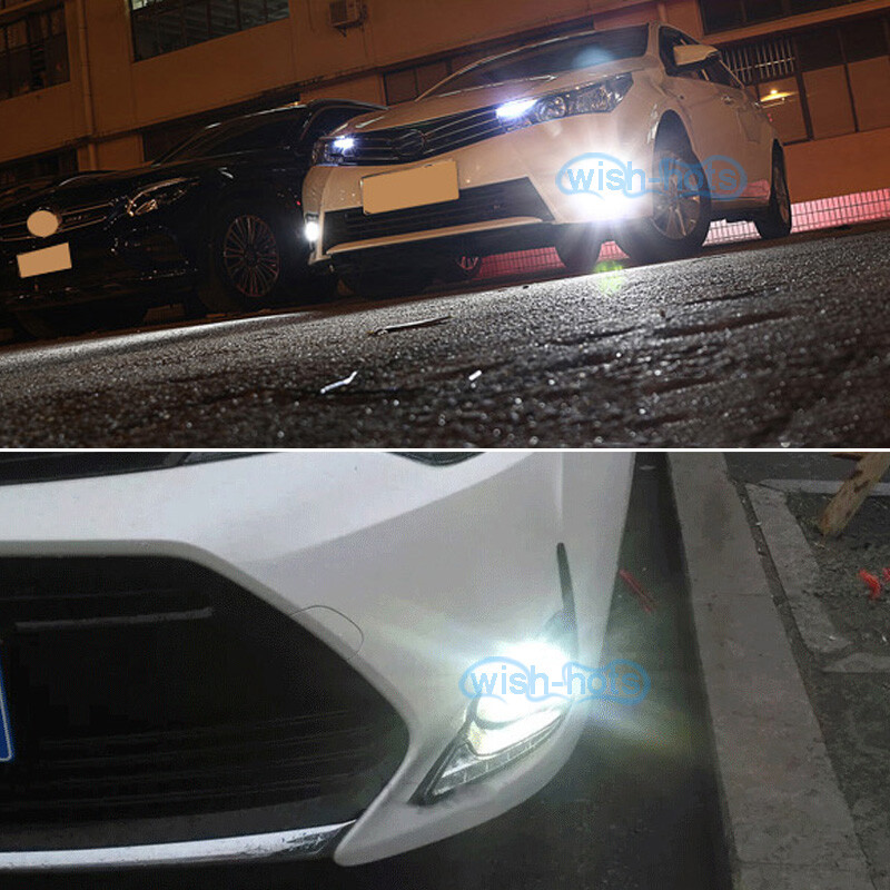 2Pcs 880 899 PG13 Bright White LED Car Fog Lamp Daytime Running Light Bulbs