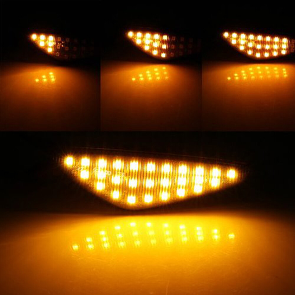 For 07-13 BMW X5 SUV E70 Smoked Fender Signal Side Marker Lights Car Accessories