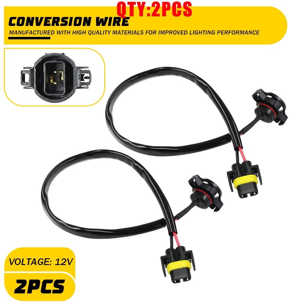 5202 to H11 H8 Fog Light Conversion Wire Harness Pigtail Socket Extension 2-20X
