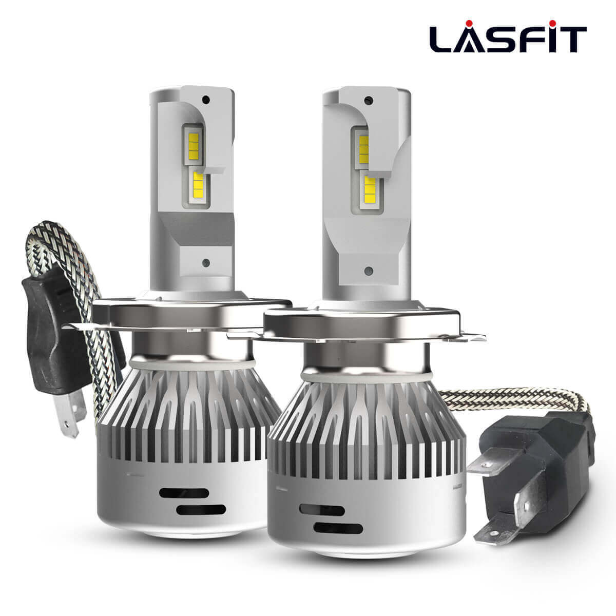 LASFIT H4 Headlight Bulbs LED High Low Beam Conversion Kit 60W Extremely Bright