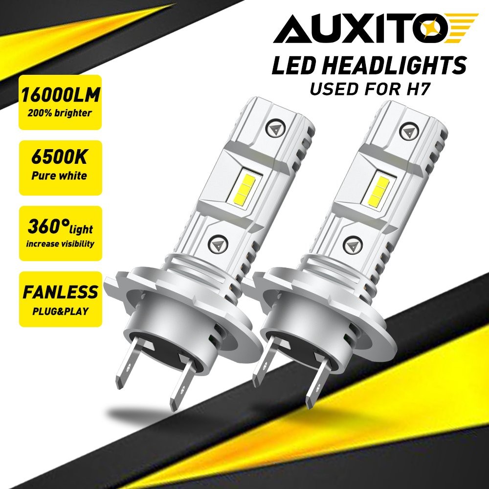 Ultra Bright H7 LED Headlight Kit High Low Beam Light Bulbs 16000LM 6500K White